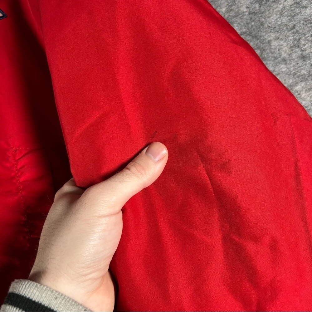 VTG St Louis Cardinals Jacket Mens XL Red Wool Bomber Reversible Jeff Hamilton - Picture 10 of 13